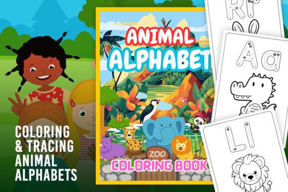 Download Coloring and Tracing Animal Alphabets - Premium Resources