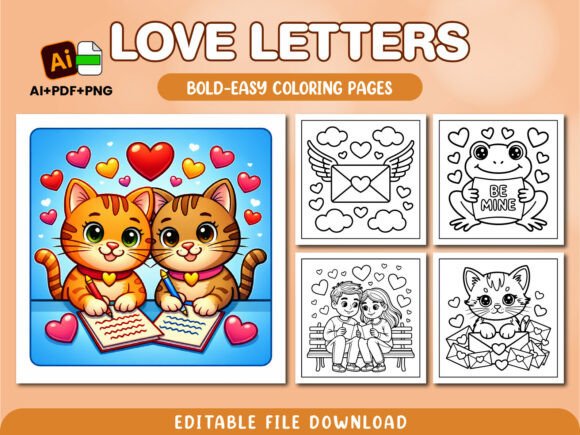 Download Love Letters &amp; Envelopes Coloring Pages - Premium Resources