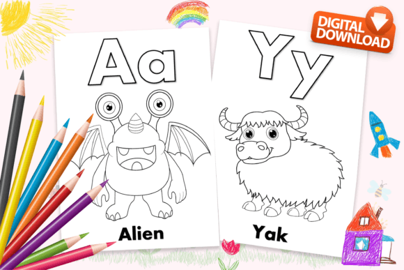 Download Alphabet Coloring Book for Kids | KDP - Premium Resources