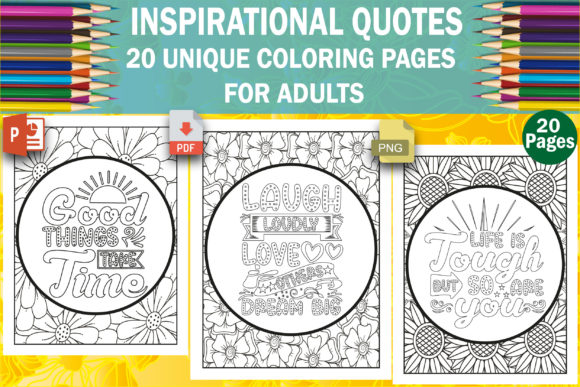 Download Inspirational Quotes Coloring Book - Premium Bundle