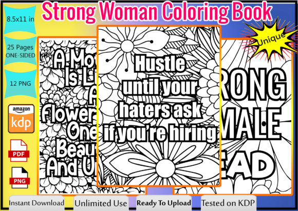 Download Strong Woman Coloring Book - Premium Resources